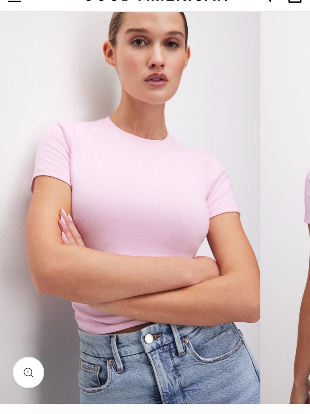 Good American Super Stretch Baby Tee